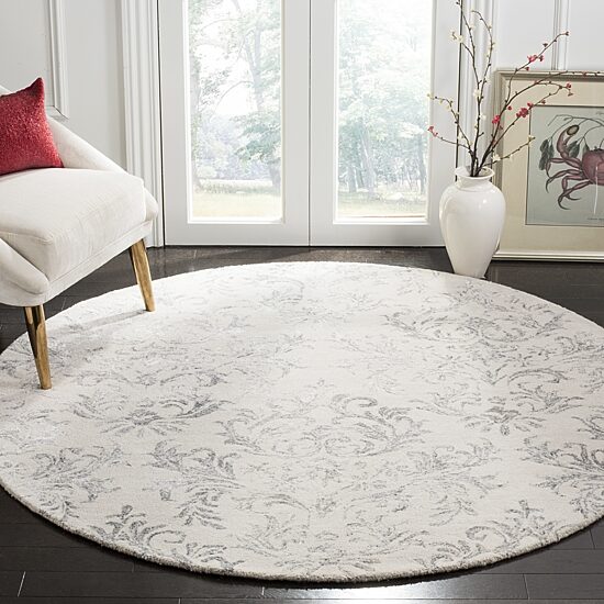 Safavieh Glamour Collection Aaron Damask Round Area Rug