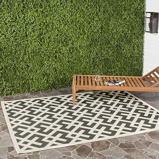 Safavieh Courtyard Collection Darrin Geometric Indoor/Outdoor Area Rug