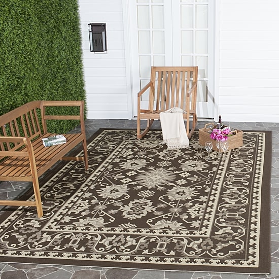 Safavieh Courtyard Collection Ilija Oriental Indoor/Outdoor Area Rug