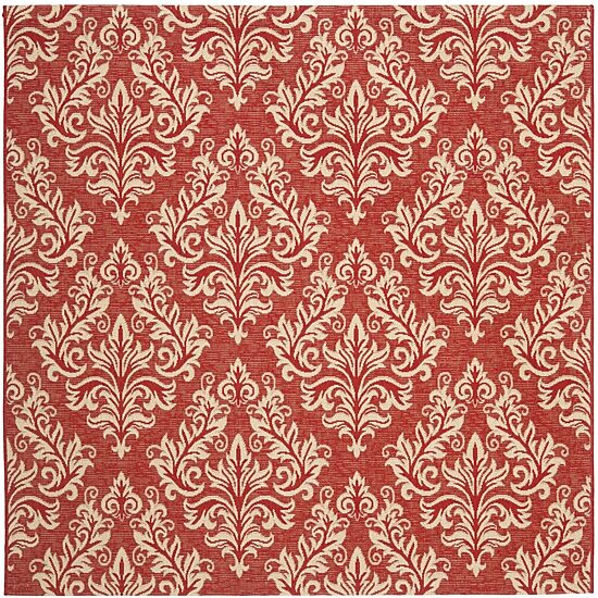 Safavieh Courtyard Collection Domhnall Floral Indoor/Outdoor Square Area Rug