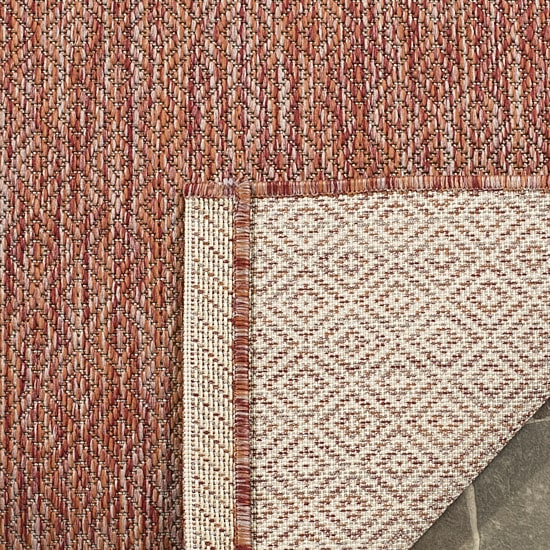 Safavieh Courtyard Collection Monroe Stripe Indoor/Outdoor Round Area Rug