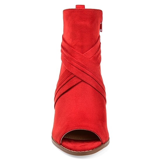 Journee Collection Womens Sabeena Booties Wedge Heel Zip