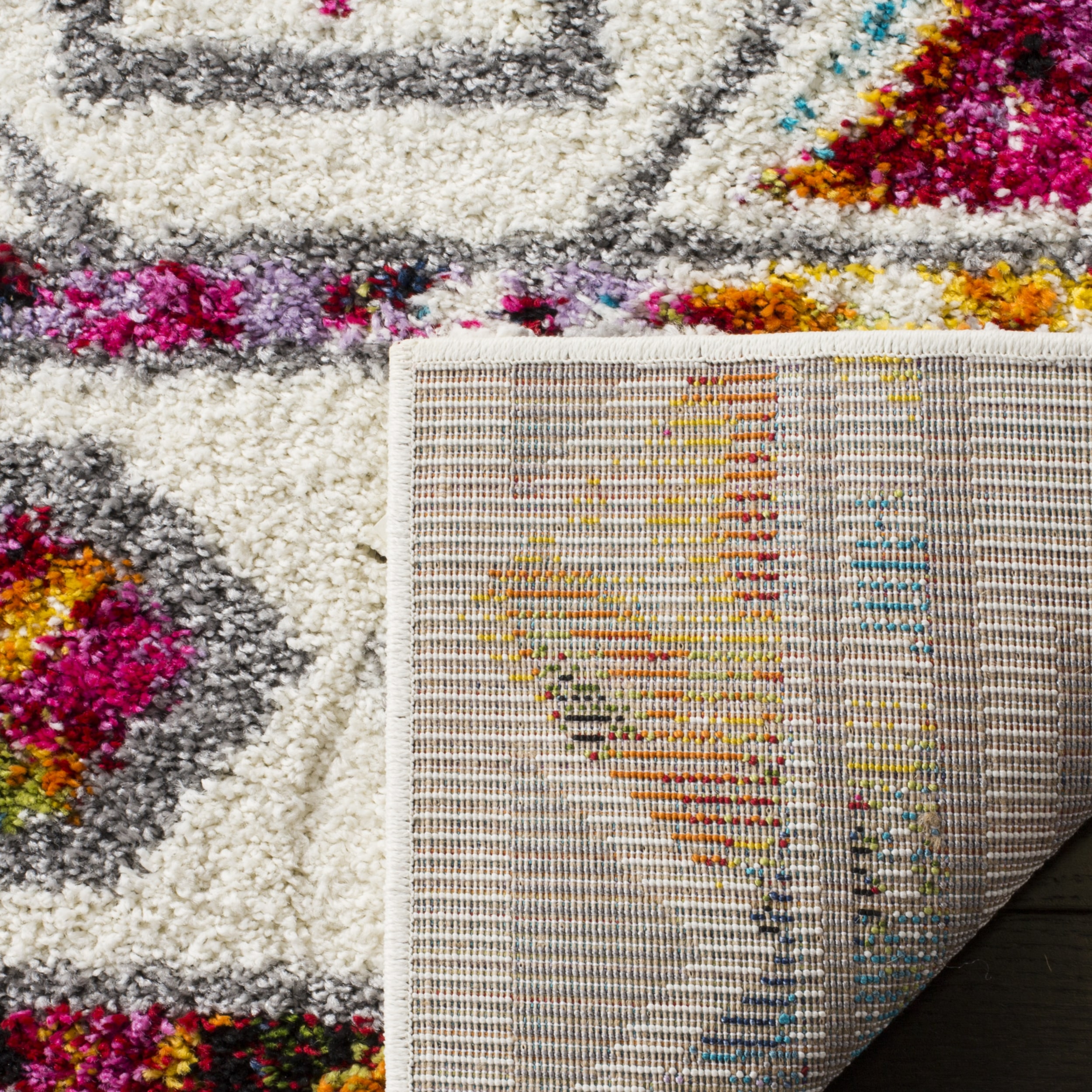 Safavieh Colleen Geometric Shag Rectangular Runner