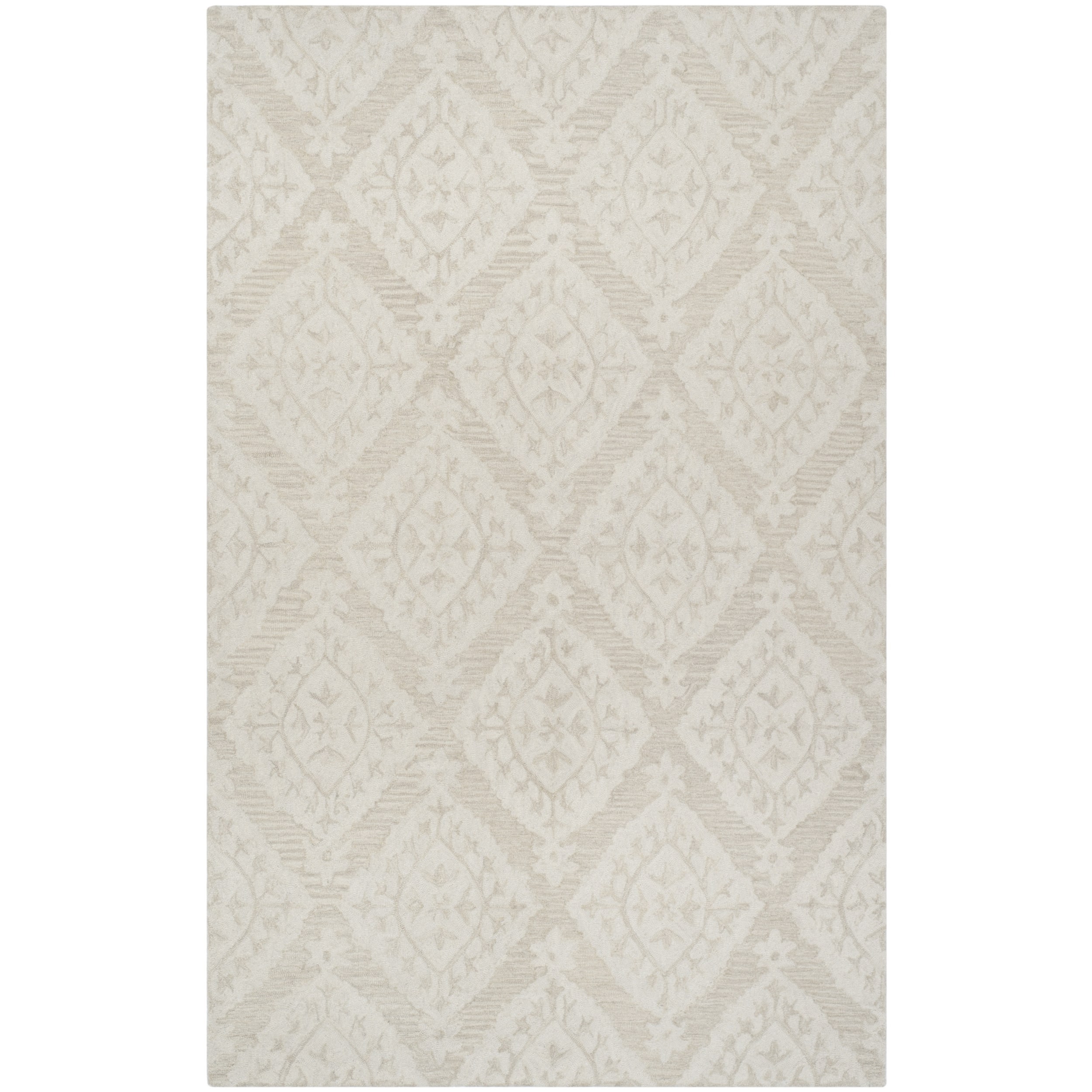 Safavieh Micro-Loop Collection Tracery Damask Round Area Rug