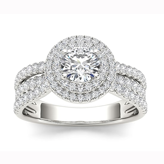 1 CT.T.W. Natural Round Diamond 14K Gold Engagement Ring