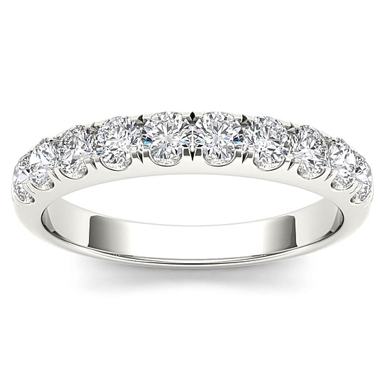 Womens 2.5MM 3/4 CT. T.W. Natural White Diamond 14K Gold Wedding Band