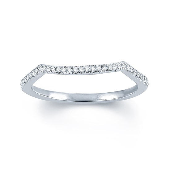 Signature By Modern Bride Womens 1/10 CT. T.W. Natural White Diamond 14K Gold Wedding Band