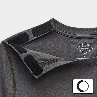 Easy-On, Easy-Off Quick functionalities like neck  openings for effortless dressing.