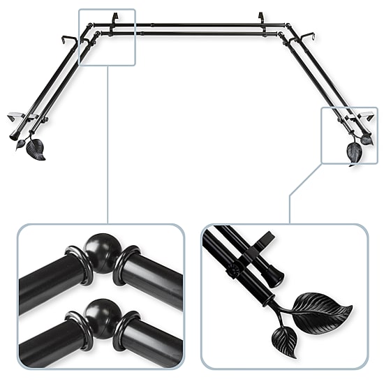 Rod Desyne Ivy Double Bay Window Rod