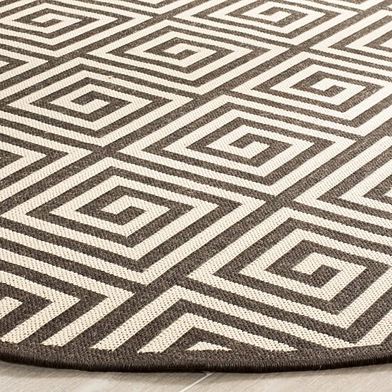 Safavieh Linden Collection Zoie Geometric Round Area Rug