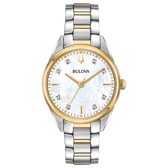 Bulova Sutton Womens Two Tone Stainless Steel Bracelet Watch 98p184