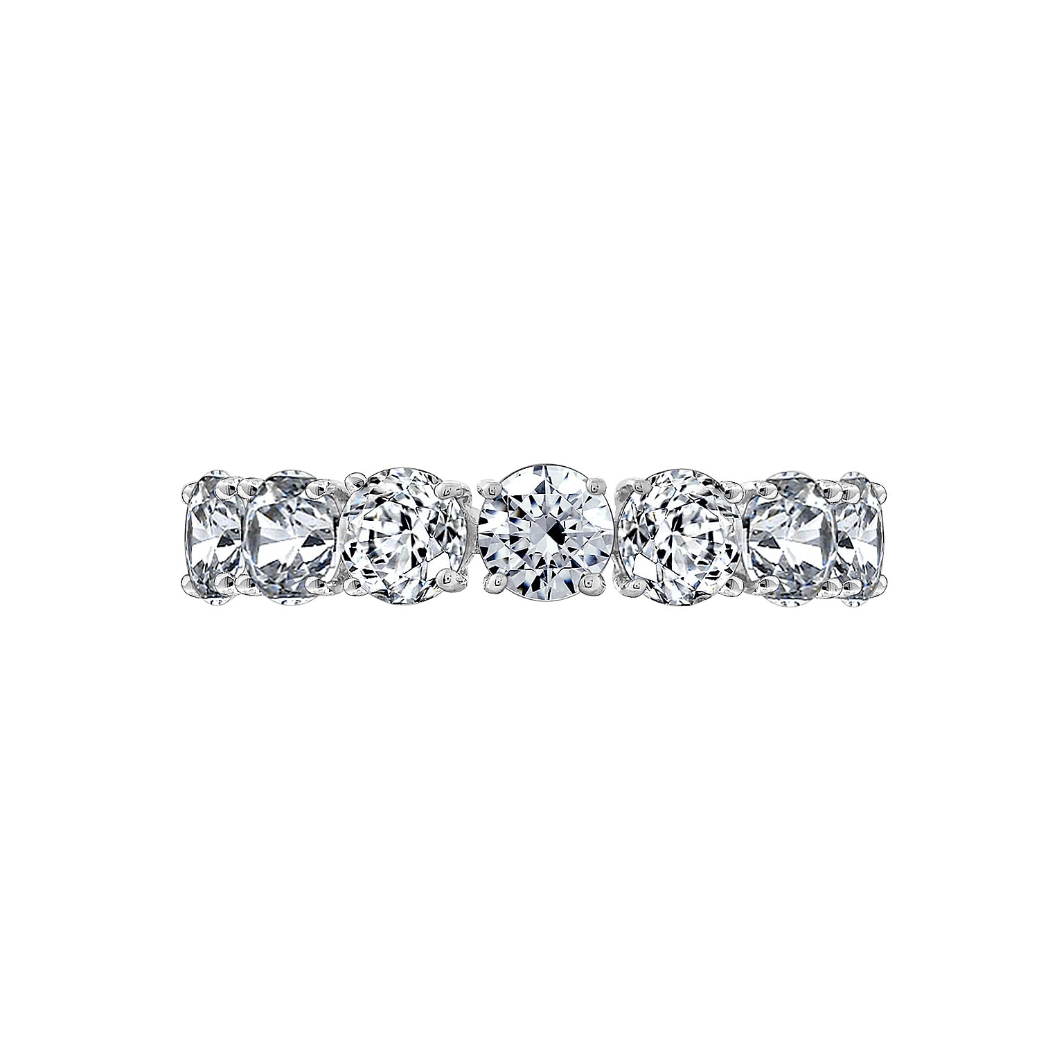 Diamonart® Cubic Zirconia Sterling Silver Eternity Band Ring