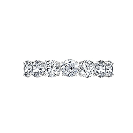 Diamonart® Cubic Zirconia Sterling Silver Eternity Band Ring