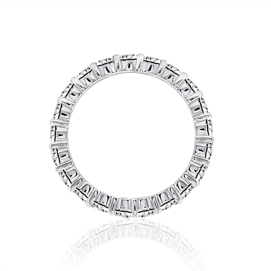 Diamonart® Cubic Zirconia Sterling Silver Eternity Band Ring