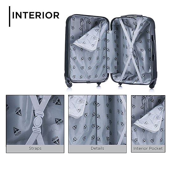 InUSA Pilot 28 Inch Hardside Lightweight Checked Spinner Luggage