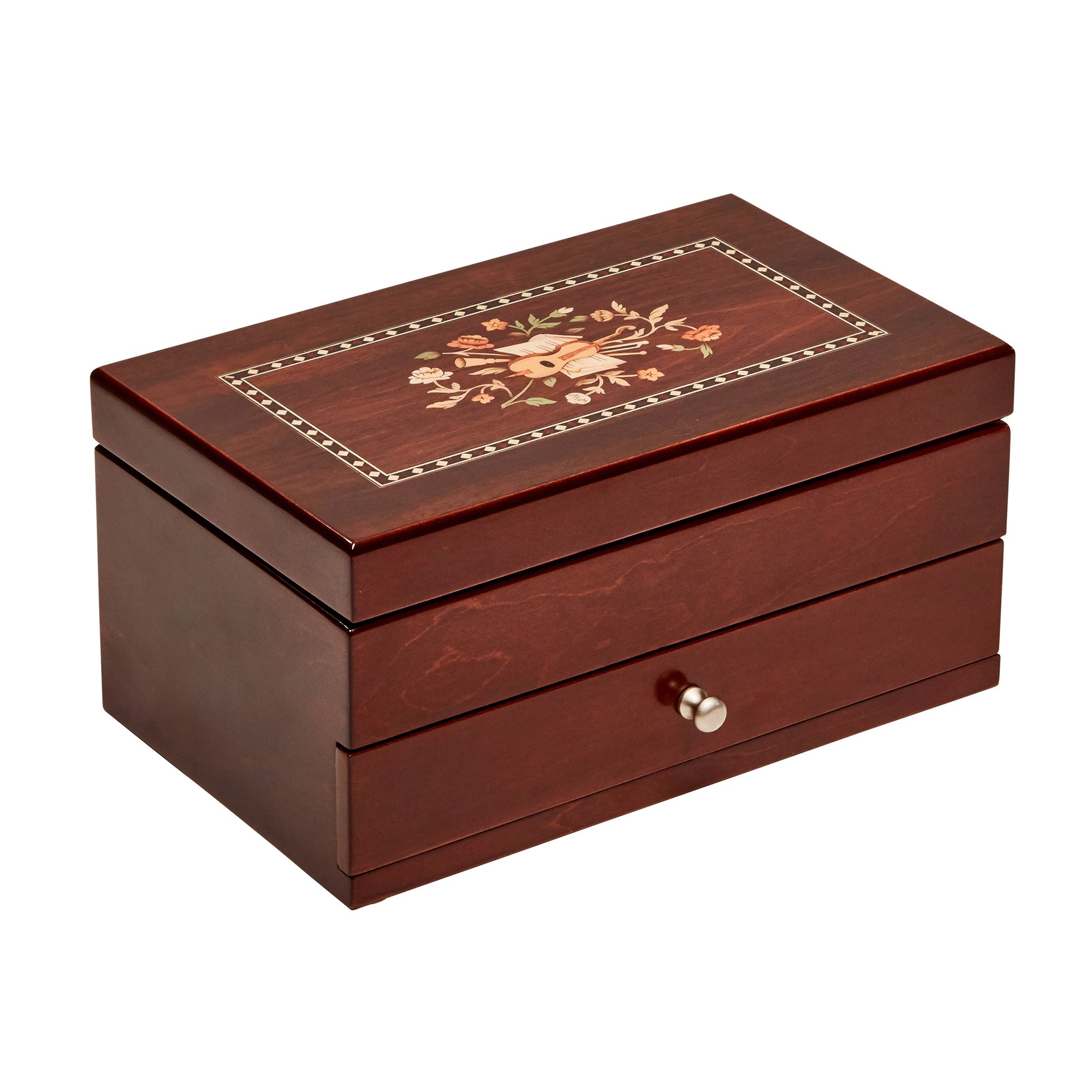 Mele and Co Brynn Walnut-Finish Jewelry Box