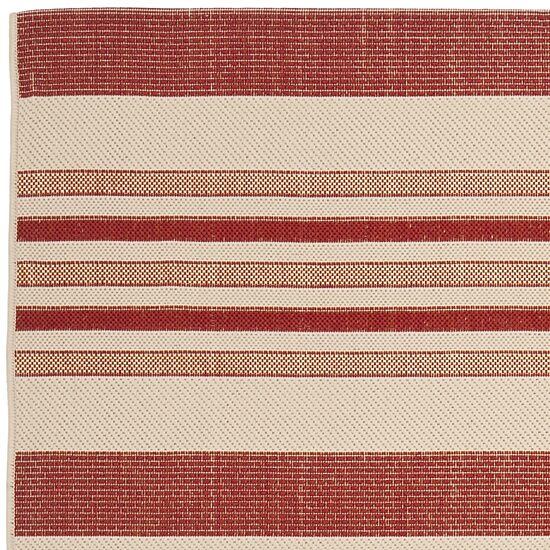 Safavieh Courtyard Collection Ercan Stripe Indoor/Outdoor Square Area Rug