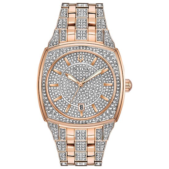 Bulova Phantom Mens Two Tone Stainless Steel Bracelet Watch 98b324