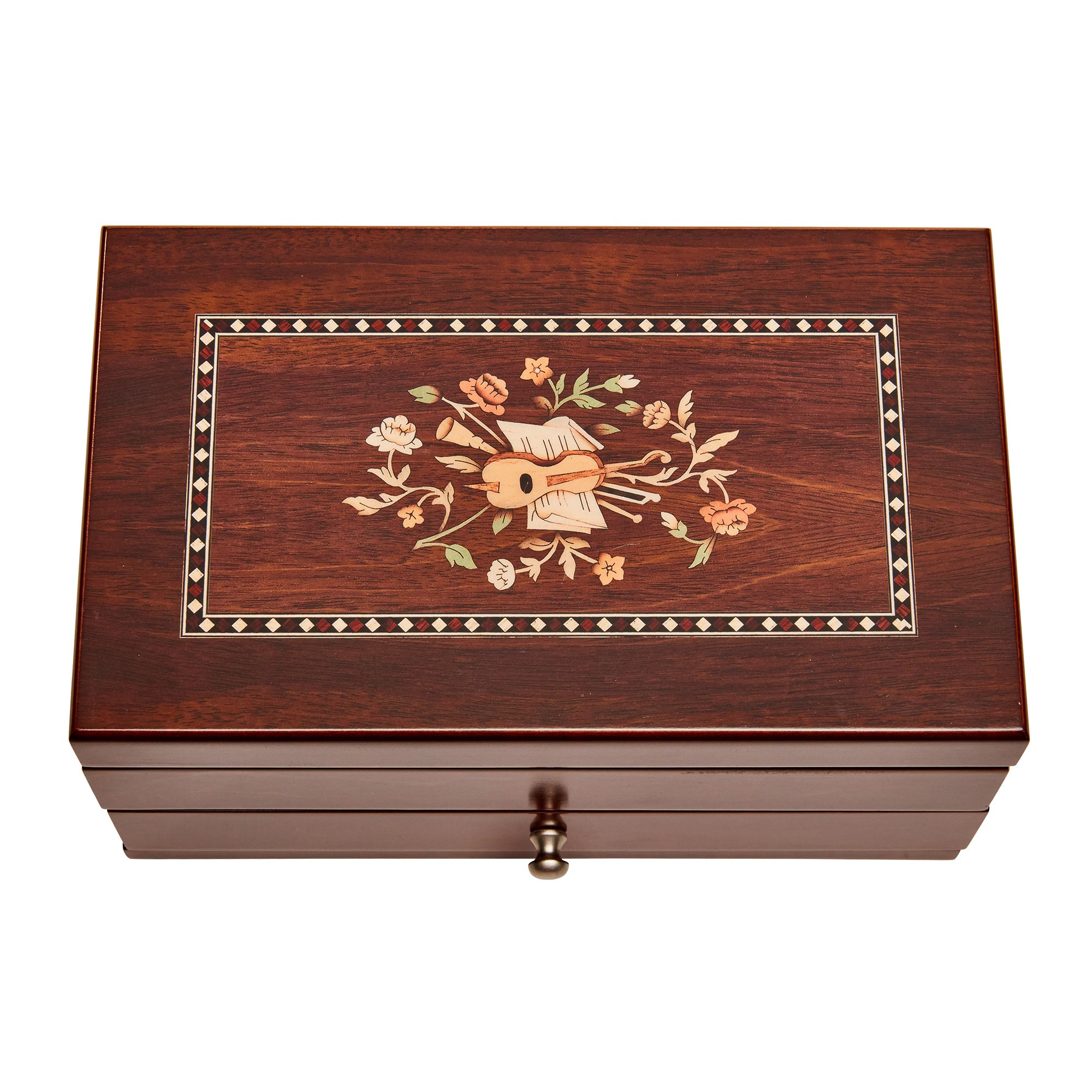 Mele and Co Brynn Walnut-Finish Jewelry Box