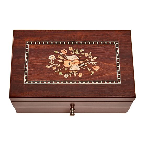 Mele and Co Brynn Walnut-Finish Jewelry Box