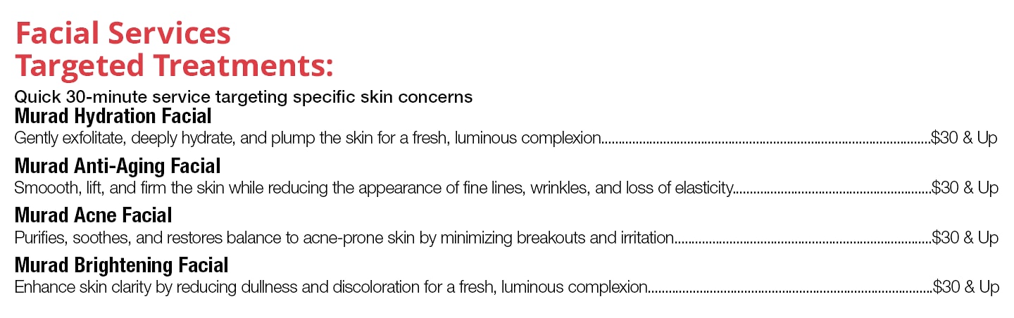 Facial Services Targeted Treatments