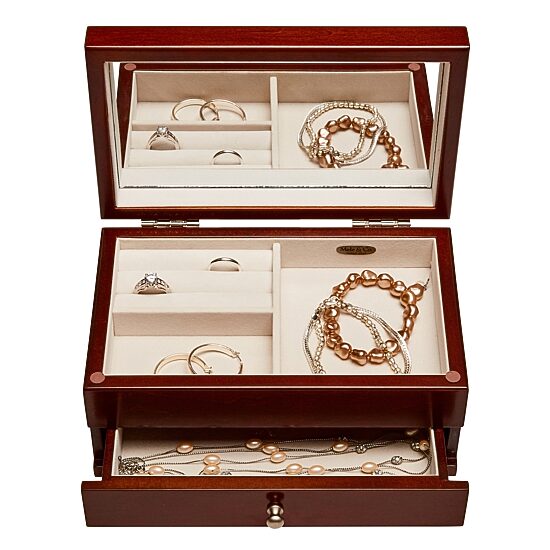 Mele and Co Brynn Walnut-Finish Jewelry Box