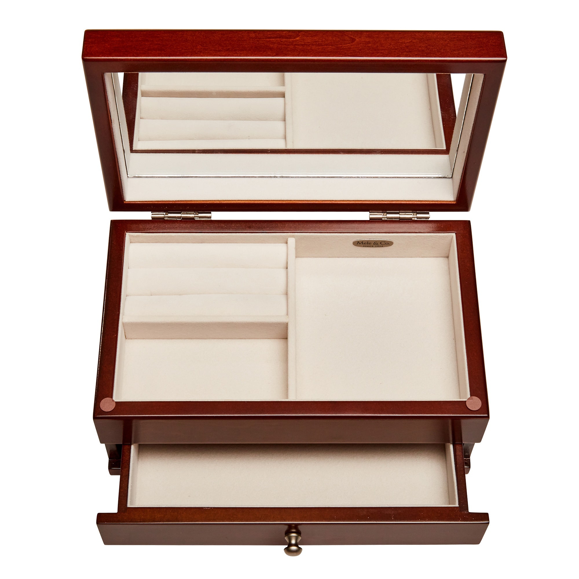 Mele and Co Brynn Walnut-Finish Jewelry Box