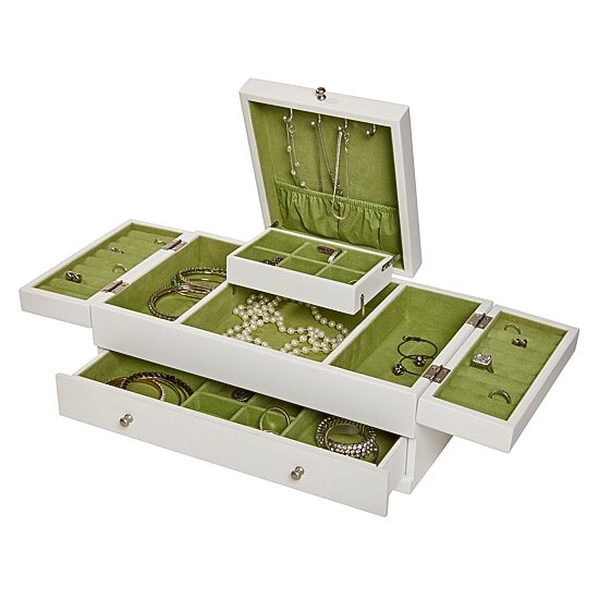 Mele and Co Everly Triple Lid Jewelry Box