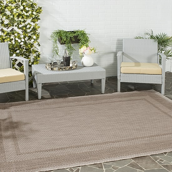 Safavieh Courtyard Collection Lorna Stripe Indoor/Outdoor Area Rug