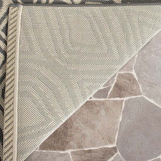 Safavieh Courtyard Collection Jacinth Geometric Indoor/Outdoor Round Area Rug