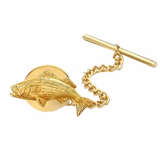 Fish Gold-Plated Tie Tack