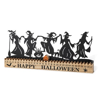 Glitzhome Dancing Witch Table Sign