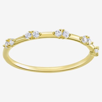Gold Addiction CZ 10K Gold Band