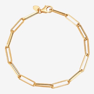 Gold Addiction Paperclip Chain Bracelet