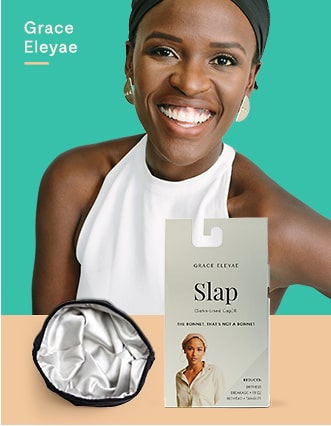 Grace Eleyae® The Slap (Satin-lined cap©)  protects each strand in style.