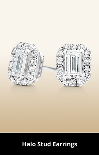 halo stud earrings