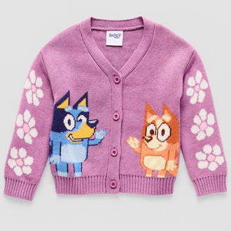 Happy Threads Toddler Girls Bluey Cardigan