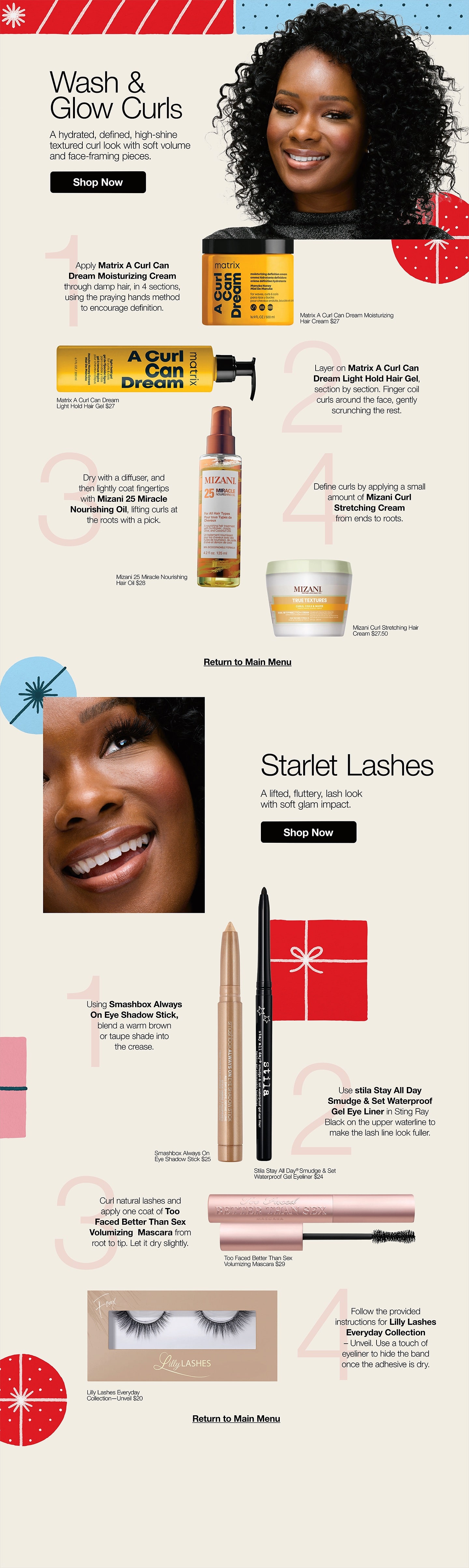Complimentary Beauty Services