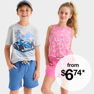 Kids tees tanks or shorts