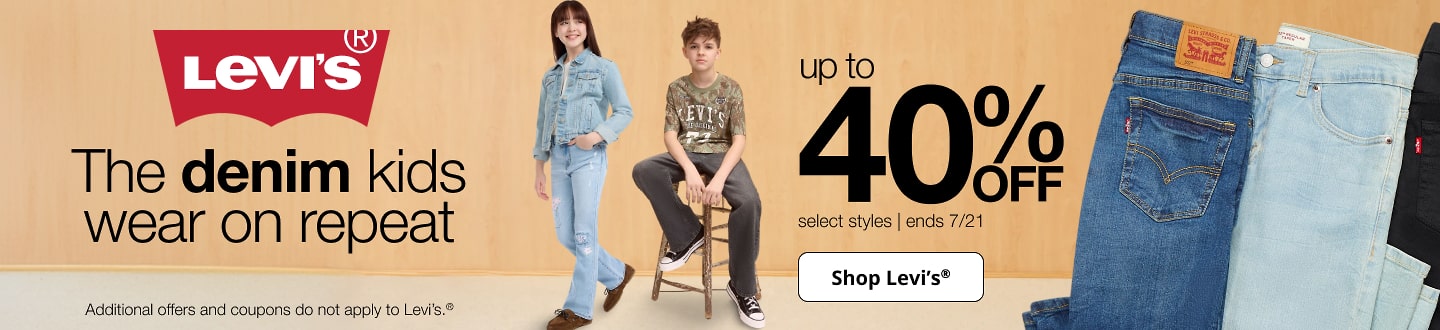 Levi's. Up to 40 percent off