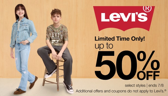 Levi's. Up to 50 percent off