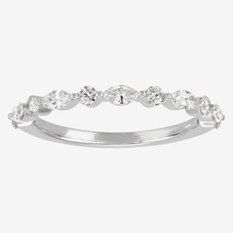LG Diamond Marquise Wedding Band