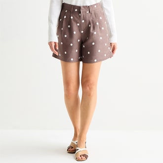 Liz Claiborne Linen Pleated Short