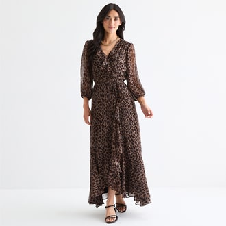 Melonie T Animal Maxi Dress