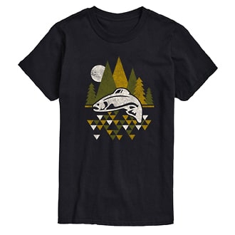 Mens Fishing Graphic T-Shirt