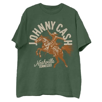 Mens Short Sleeve Johnny Cash Graphic T-Shirt