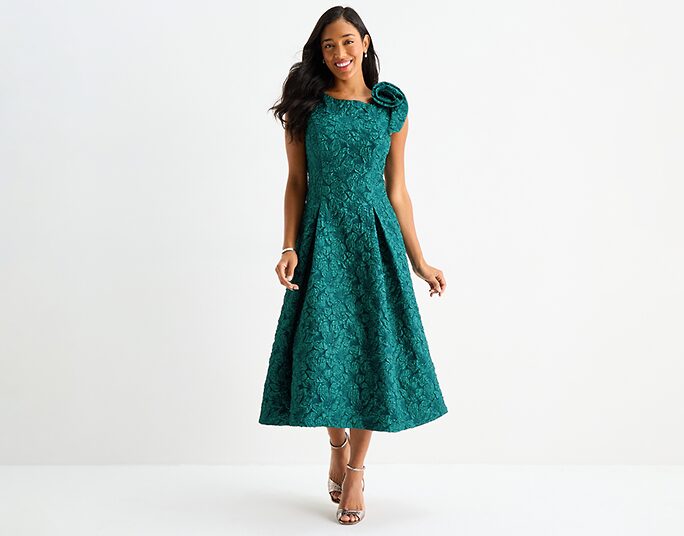 Midi fit and flare dress