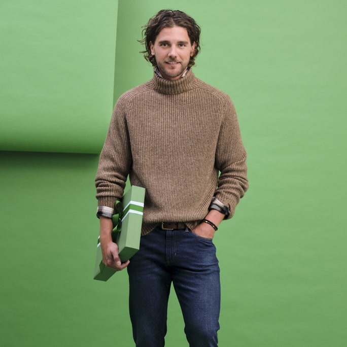 mutual weave Mens Turtleneck Sweater