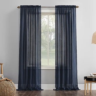 Navy Sheer Curtain