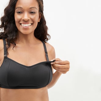 Nursing Provides comfort, support and pull-aside cups for easy access to pumping or nursing mothers.